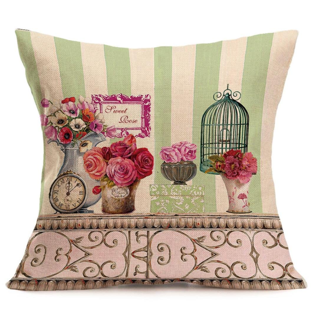 Stylish Simple Decorative Throw Pillow Covers - Cotton Linen Sofa Cushion Cases for Home Decor | Perfect for Living Room, Bedroom & Office