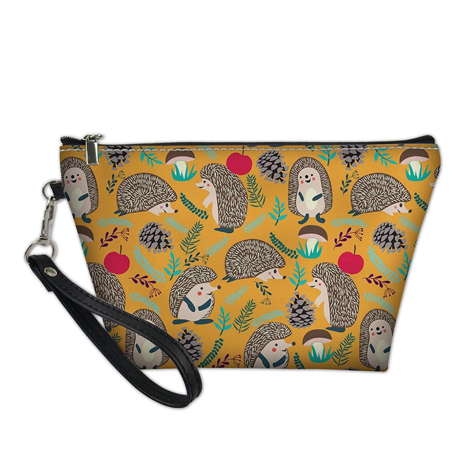 Cute Hedgehog Makeup Bag for Women - Waterproof Travel Cosmetic Organizer for Toiletries & Accessories