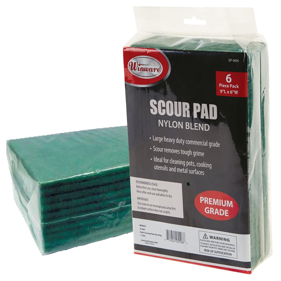 Winco Heavy-Duty Nylon Scouring Pad 6