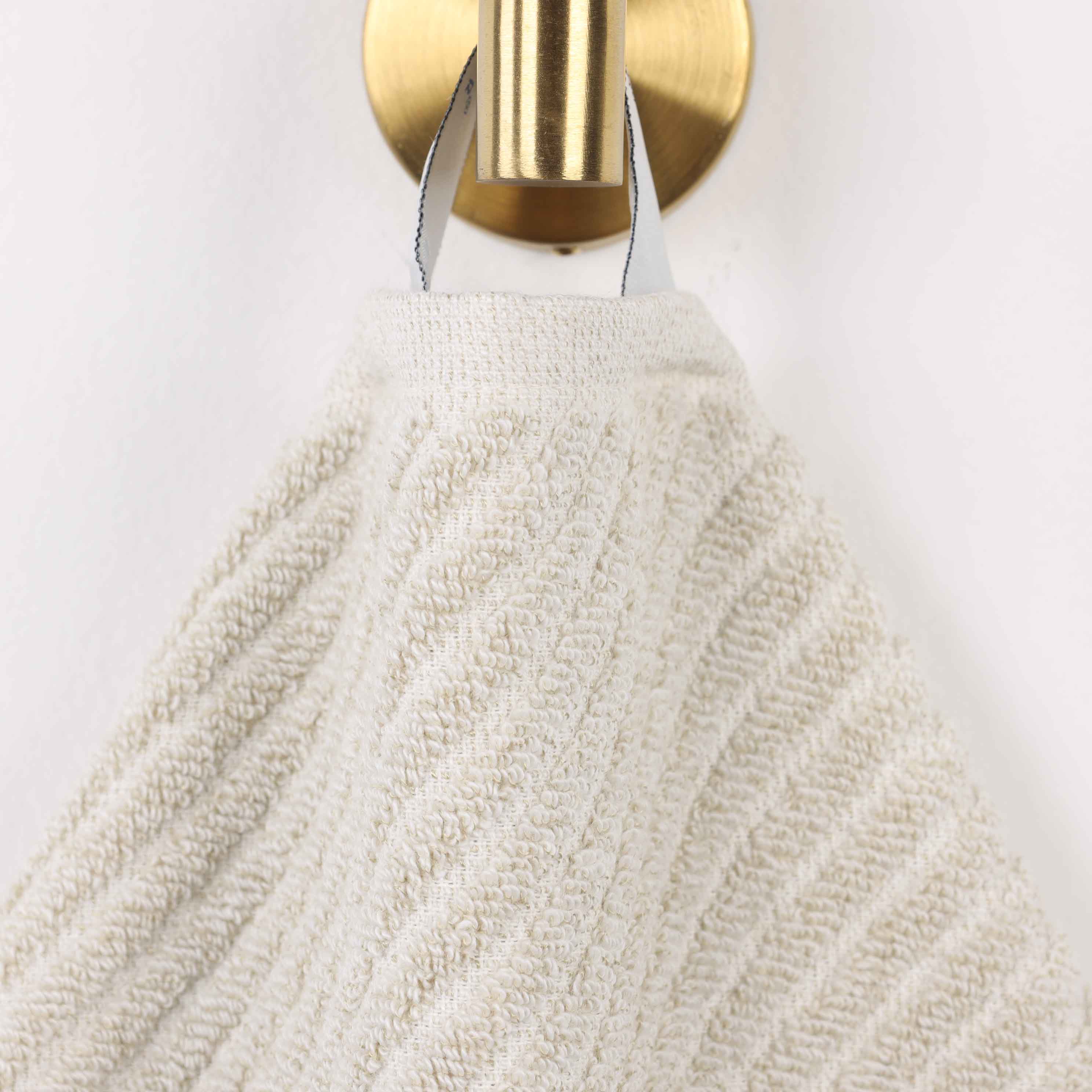 Premium Amelia Cotton Blend Diagonal Stripes Bath Towels - Soft & Absorbent Set of 2 - Perfect for Spa, Bathroom & Beach Use