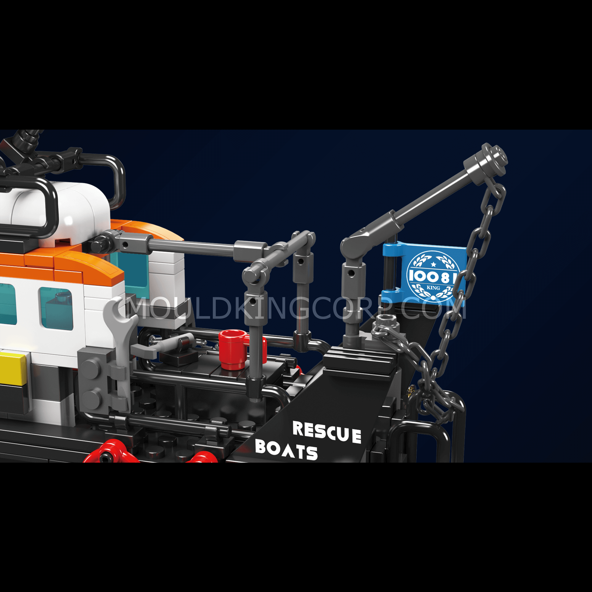 Mould King 10081 British Multi-Functional Rescue Boat Building Set - 364 PCS STEM Toy for Kids | Perfect for Creative Play, Birthday Gifts & Educational Activities