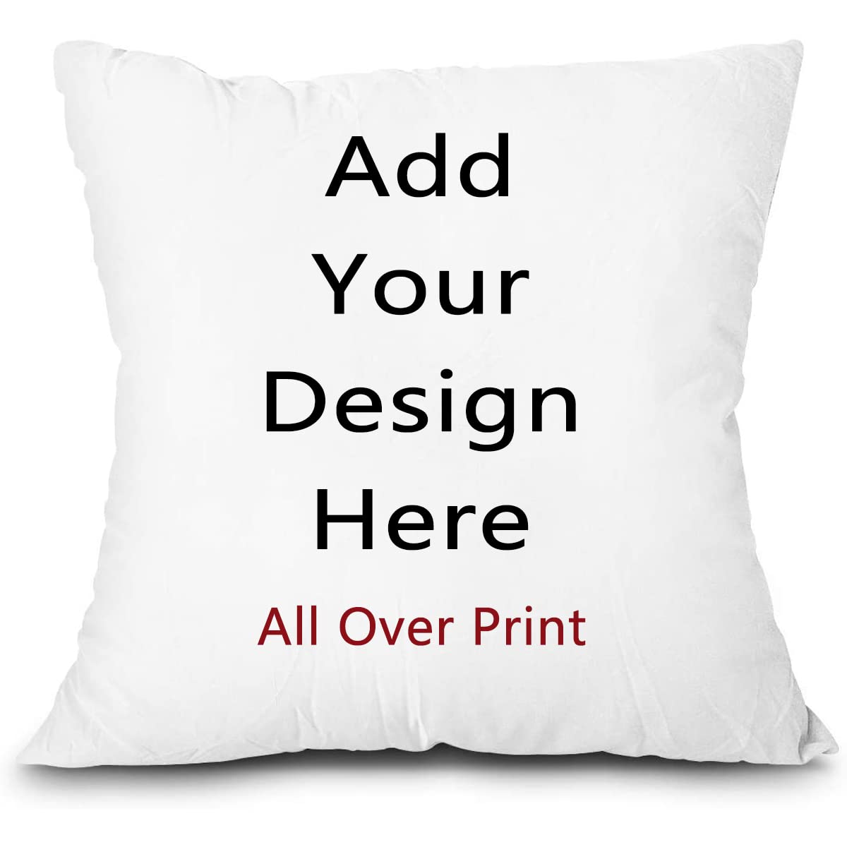 Custom Decorative Throw Pillows 16x16 Inches - Personalized Two-Sided Photo & Text Pillow Covers - Unique Home Decor Gift for Living Room, Bedroom & Sofa