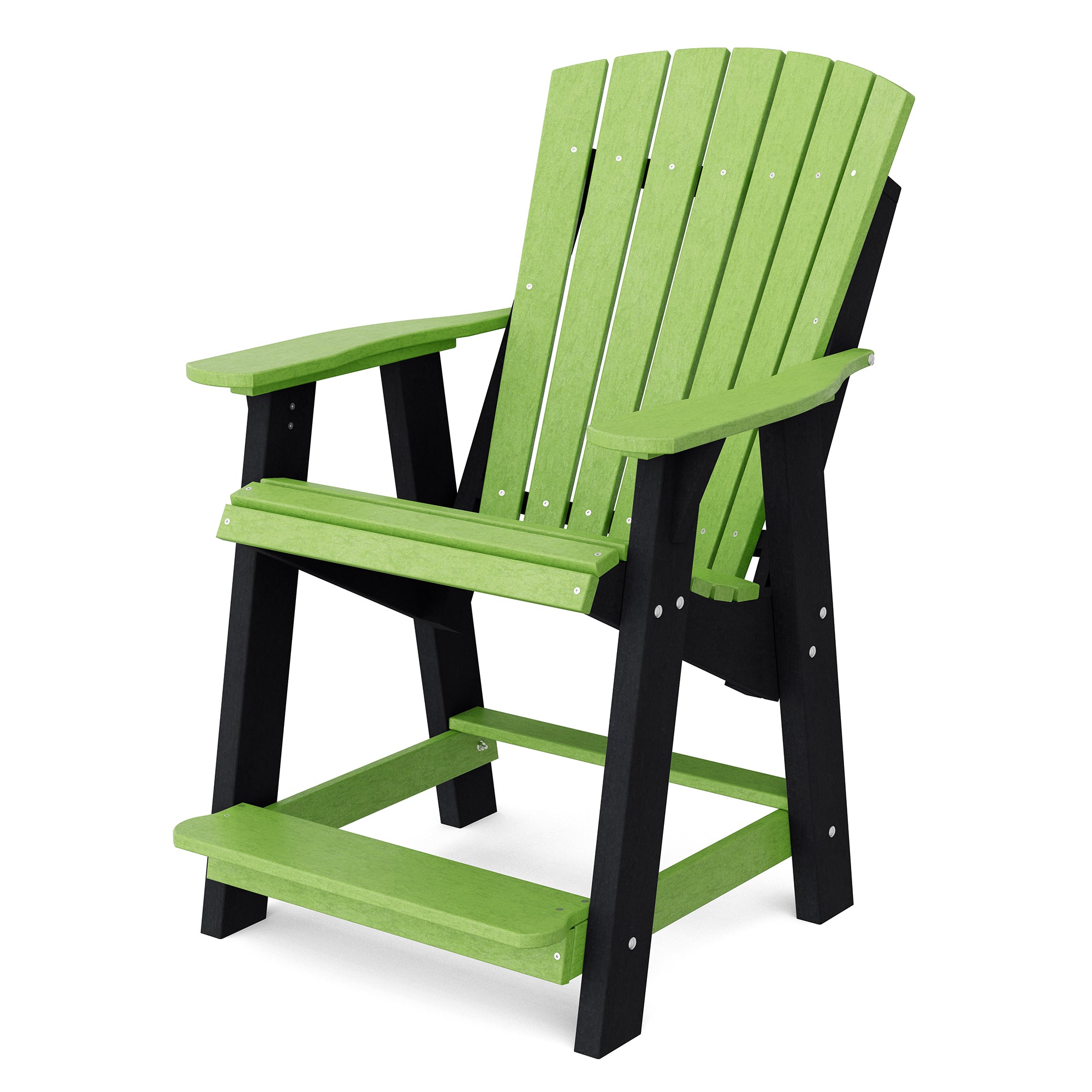 Premium Heritage High Adirondack Chair - Solid Wood Outdoor Patio Furniture for Garden, Deck, Poolside & Backyard Relaxation