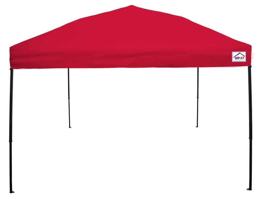 10' x 10' Pop Up Canopy Tent with Steel Frame - Instant Shelter for Outdoor Events, UV Protection, Includes Carry Bag - Perfect for Camping, Beach, Picnics & Backyard Parties (Red)