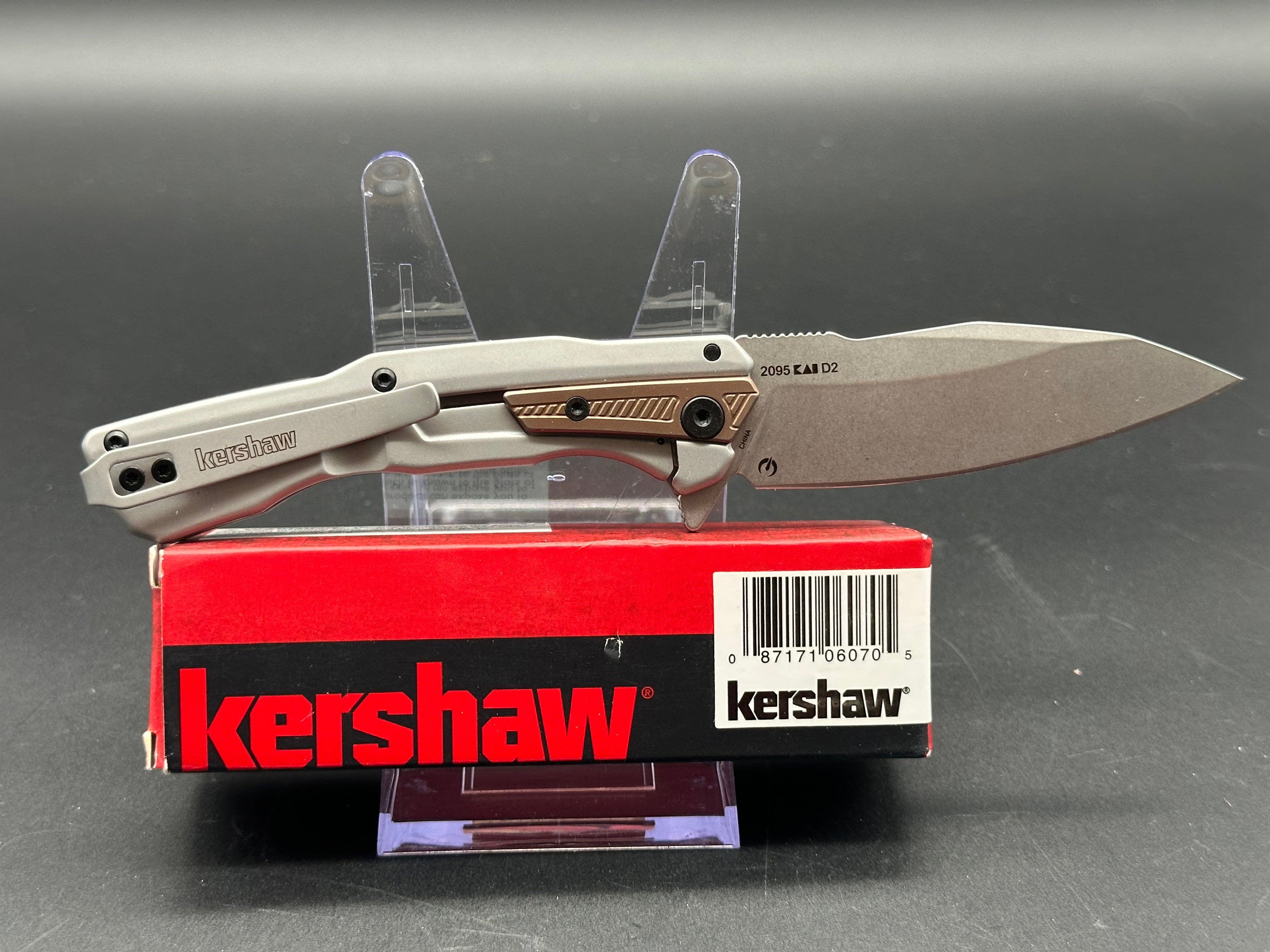 Kershaw Endgame Frame Lock Folding Knife - Bronze PVD Coated GFN Handle with 3.25