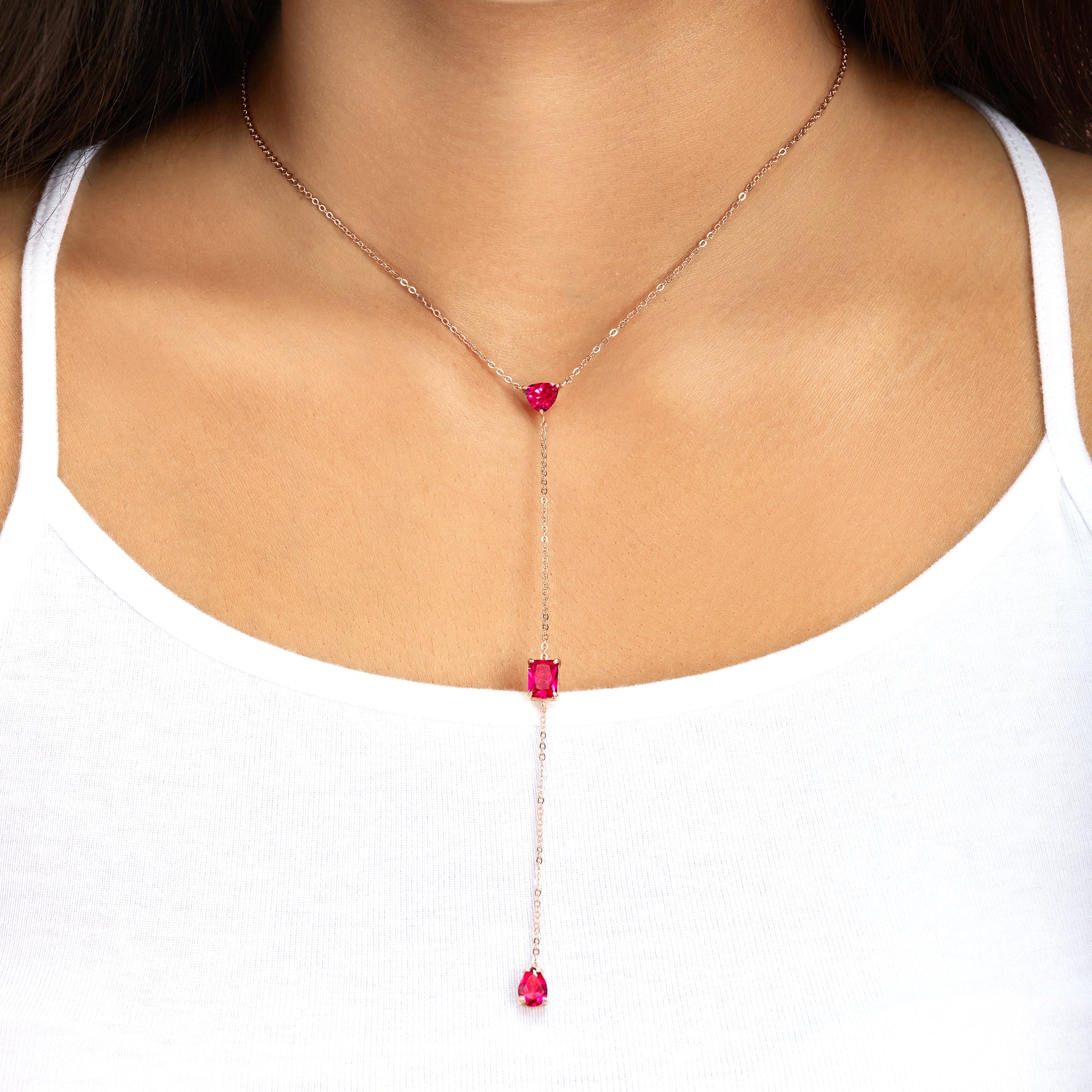 Elixir Necklace with Genuine Ruby Red Gemstone – Elegant Jewelry for Women, Perfect for Parties, Weddings & Special Occasions
