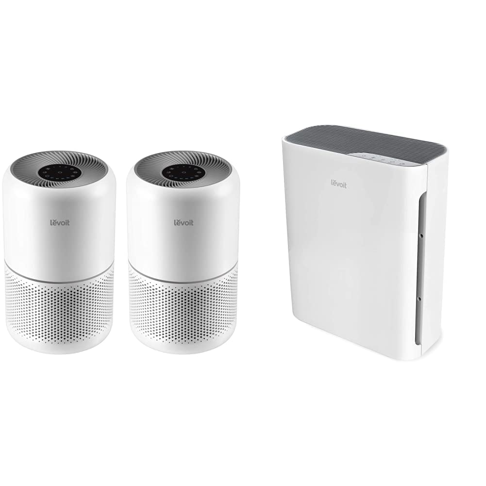LEVOIT Air Purifier for Home, H13 True HEPA Filter for Allergies, Pets & Smoke - White | Large Room Air Cleaner with Washable Filter | Perfect for Bedrooms, Living Rooms & Offices