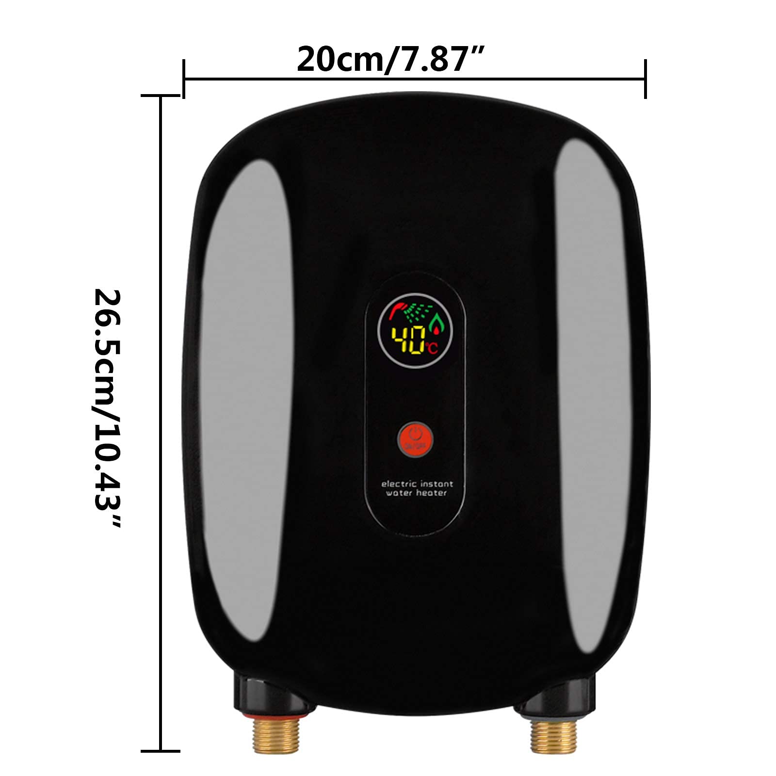 110V 3000W Instant Electric Tankless Water Heater with Digital Display & Overheating Protection - Perfect for Kitchen, Bathroom, RV & Camping Use
