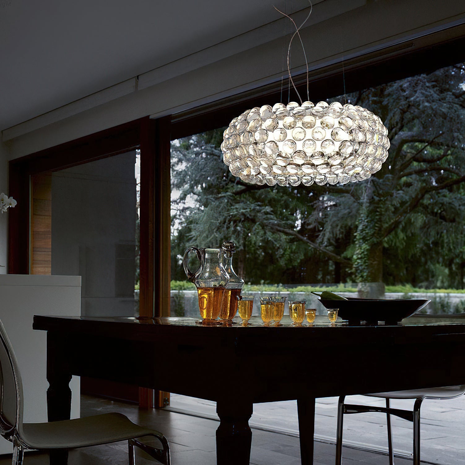 Elegant Caboche Pendant Light - Modern Glass Ceiling Lamp for Dining Room, Kitchen Island & Bedroom Decor