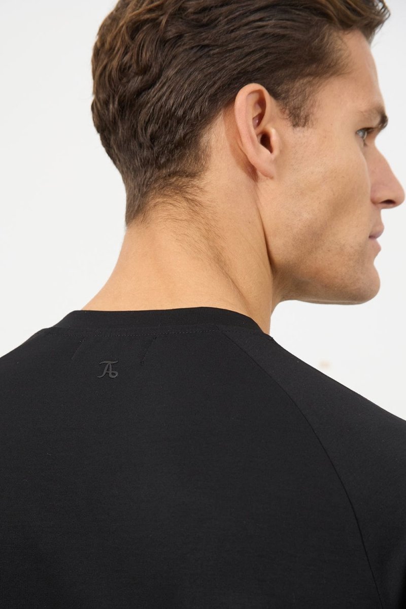 Interlock Crew Neck Sweatshirt - Black | Comfortable Cotton Pullover for Men & Women | Perfect for Casual Wear, Gym & Outdoor Activities