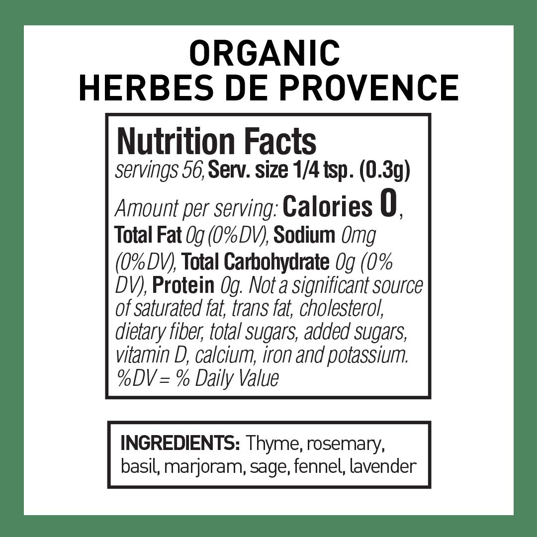 Organic Herbes De Provence by The Spice Hunter - 6 Pack of 0.6-Ounce Jars | French Seasoning Blend for Roasting, Grilling & Baking | Perfect for Chicken, Fish & Vegetables