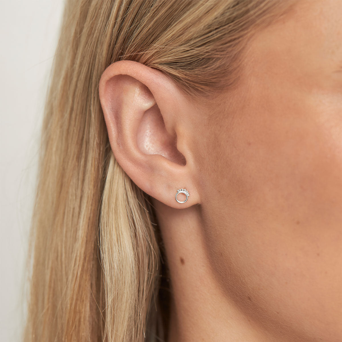 Dainty Horizon Stud Earrings for Women - Minimalist Gold Plated Studs for Everyday Wear | Perfect for Work, Date Night & Gifting