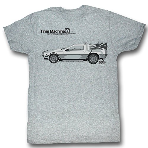 Back To The Future Men's Delorean T-Shirt - Official Movie Merchandise - 100% Cotton Vintage Tee - Perfect for Cosplay, Movie Nights & 80s Retro Fashion