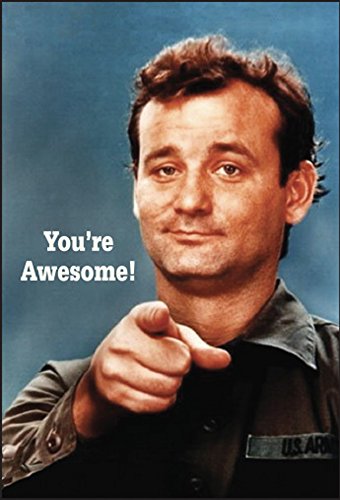 You're Awesome! Bill Murray Fridge Magnet - Funny Novelty Gift for Friends & Family - Perfect for Refrigerators, Lockers & Office Decor