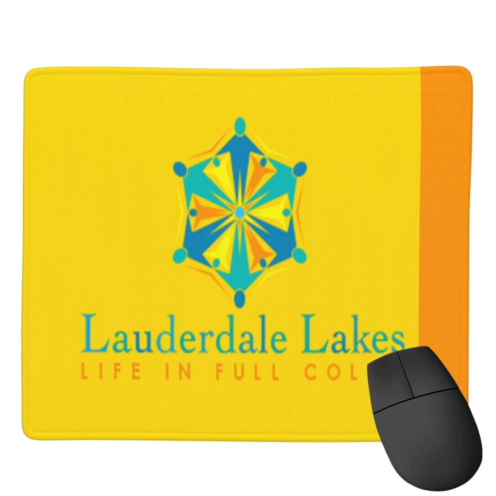 SIYTUAU Lauderdale Lakes Florida Flag Mouse Pad - 7x9 Inch Waterproof Non-Slip Rubber Gaming Mousepad for Office & Laptop Use | Perfect for Home, Work, and Gaming Setups
