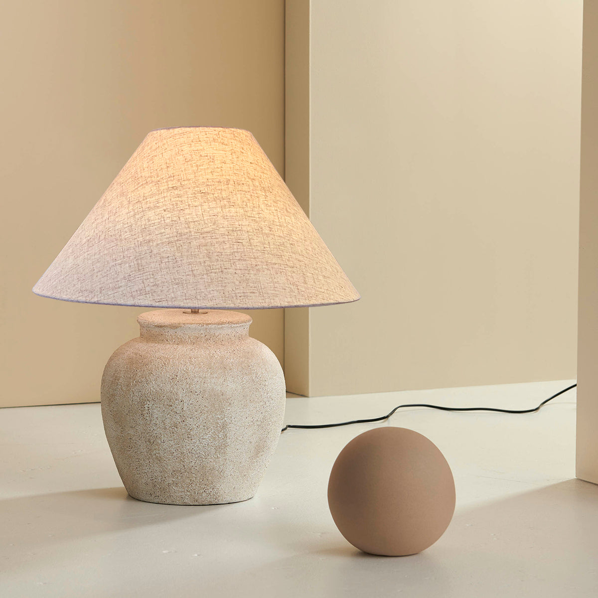 Esme Stone Table Lamp - Modern Bedside & Living Room Lighting for Home Decor