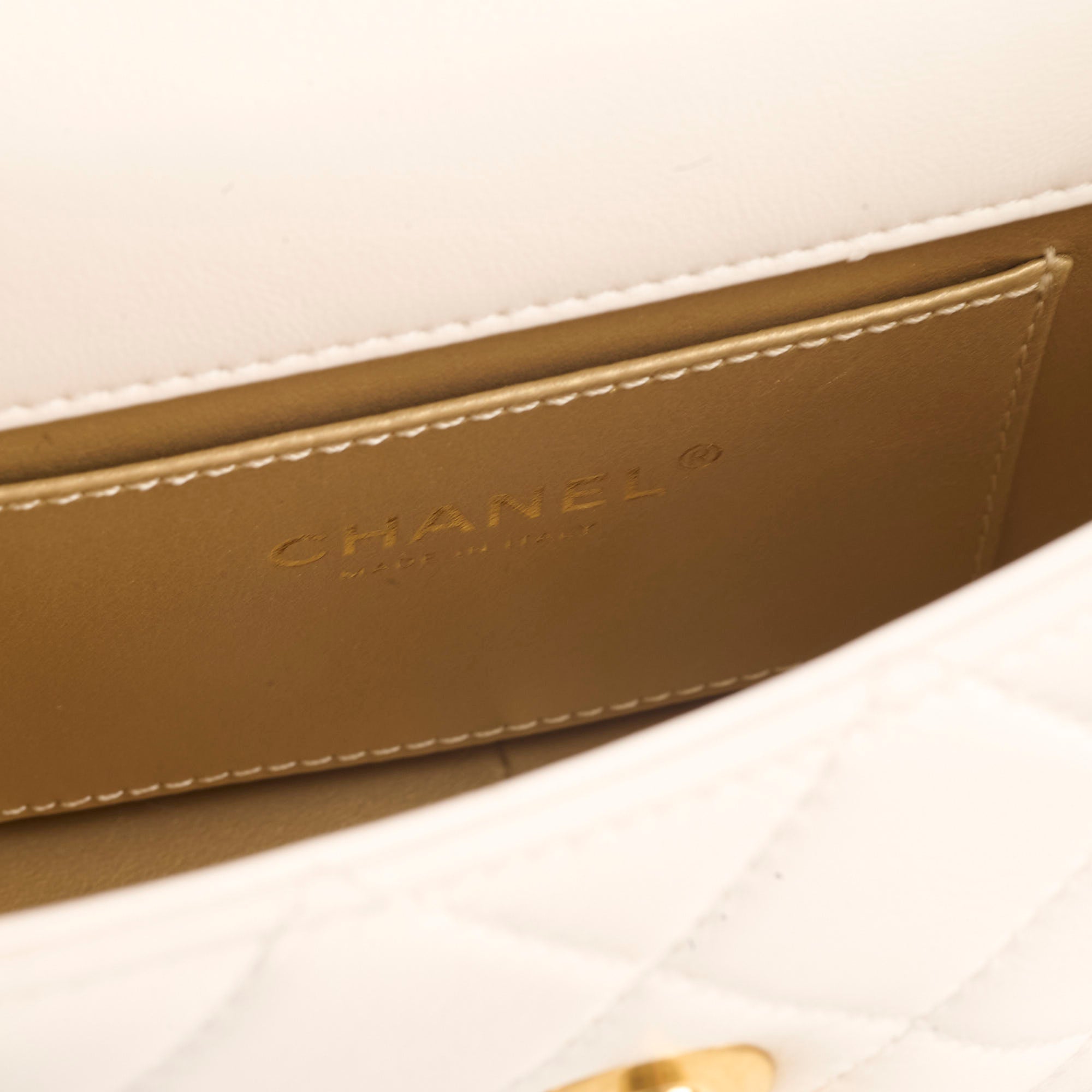 Chanel Seasonal Shoulder Bag White Microchip - Luxury Designer Handbag for Women, Perfect for Parties, Dating & Special Occasions