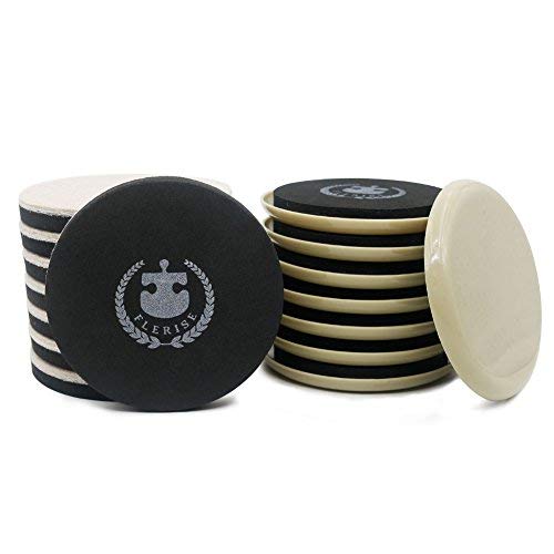 16-Piece Round Furniture Moving Kit for Carpet & Hard Floors - Heavy Duty Felt Pads for Sofas, Tables & Chairs | Easy Glide Protectors for Home & Office Use