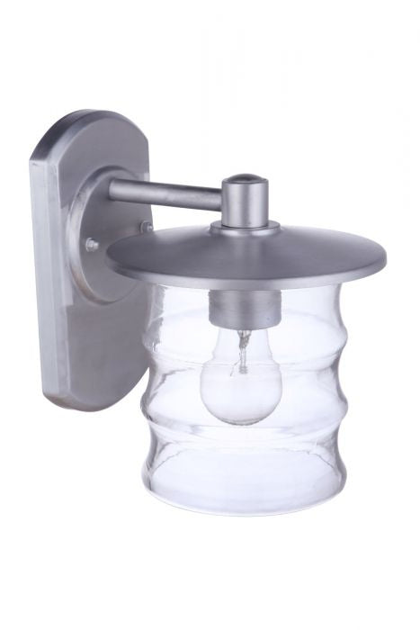 Canon One Light Outdoor Wall Mount in Satin Aluminum - Durable Exterior Light Fixture for Patio, Garden & Porch Lighting