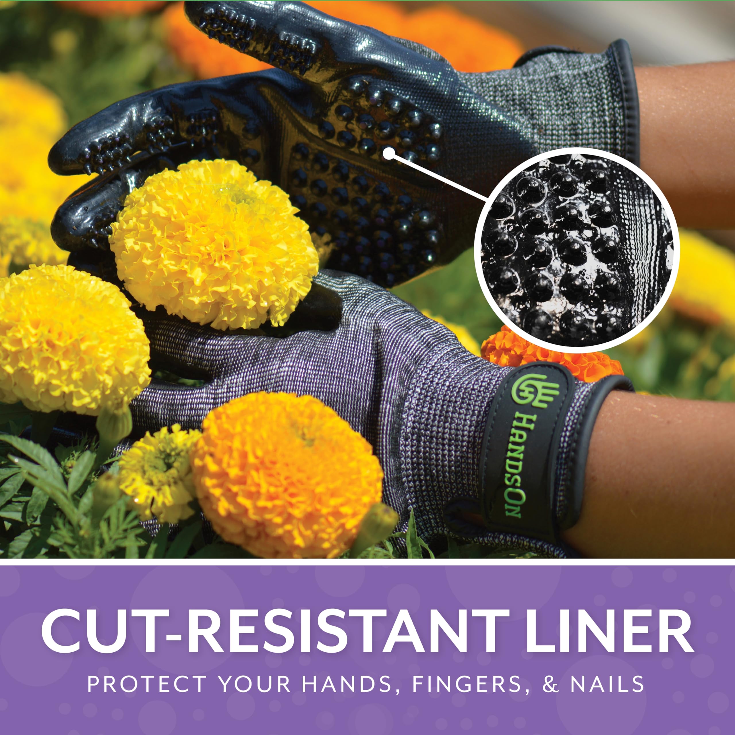 **HANDSON Gardening Gloves for Men & Women - Heavy Duty Cut & Water Resistant Work Gloves for Outdoor Yard Work, Landscaping & Gardening - Durable Garden Gloves for Planting, Weeding & Pruning (Medium, 1 Pair) - Perfect for Gardening, Landscaping & DIY Projects**