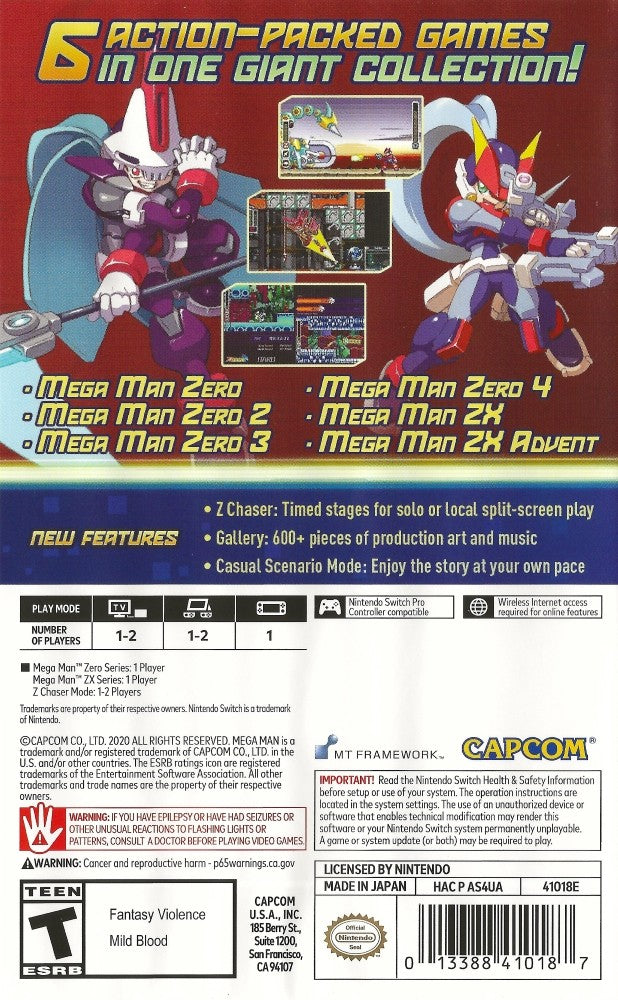 Mega Man Zero/ZX Legacy Collection - Nintendo Switch, PS4, Xbox One & PC Game | Classic Action-Adventure Series | Perfect for Retro Gaming Fans & Collectors