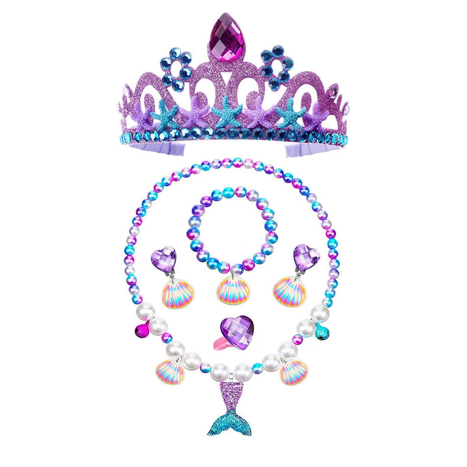 **Mermaid Princess Dress for Girls 8-9 Years | Kids Mermaid Costume for Dress Up & Halloween | Perfect for Ariel Themed Parties & Playtime**