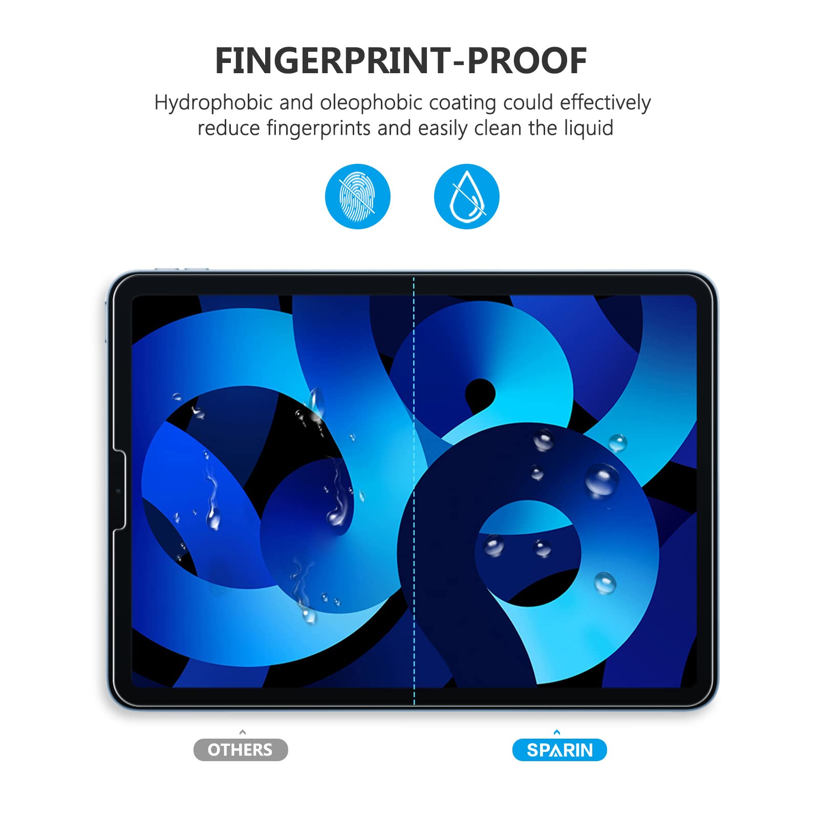 SPARIN 2 Pack Tempered Glass Screen Protector for iPad Air 5/4 (10.9 inch 2022/2020) & iPad Pro 11 (2022/2021/2020/2018) - Anti-Scratch, Bubble-Free, HD Clear Protection for Work, Study & Entertainment