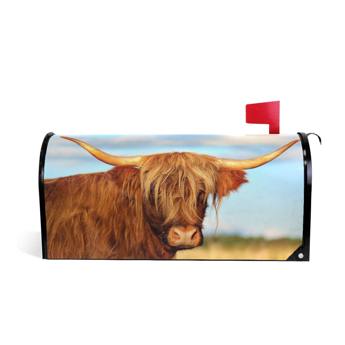 Highland Cow Magnetic Mailbox Cover - Oversized 25.5