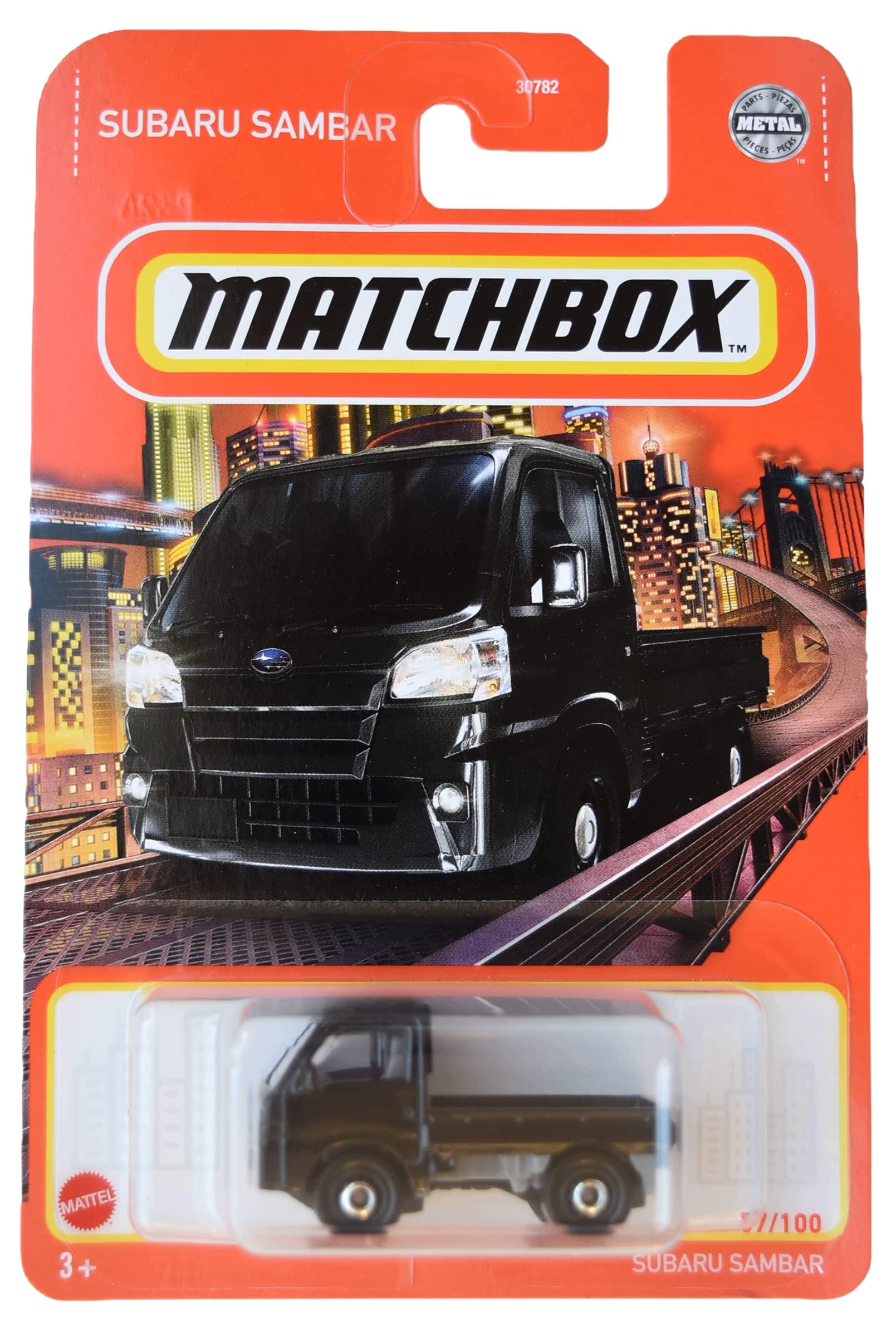 Hot Wheels Matchbox Subaru Sambar Diecast Car - Black 57/100 Limited Edition Collectible Toy for Kids & Adults - Perfect for Display, Gifts & Racing Play