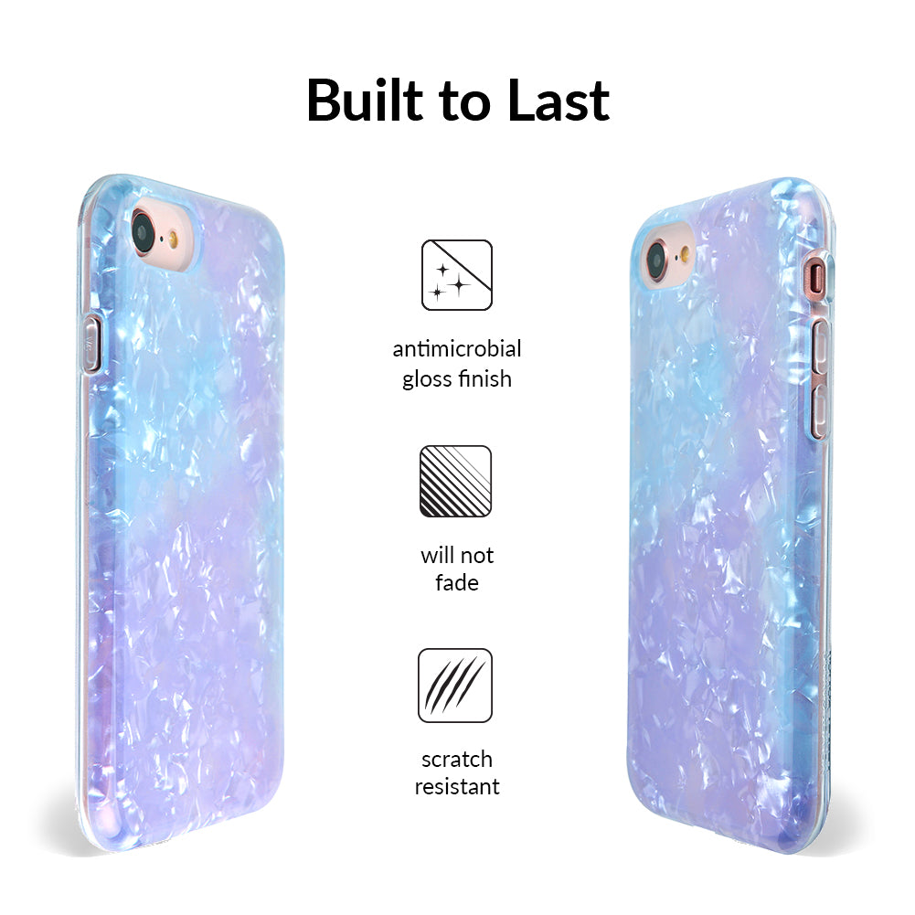 Blue Opal Quartz iPhone Case - Stylish Protective Cover for iPhone 12/13/14 Pro Max - Durable Shockproof Phone Case with Gemstone Design - Perfect for Everyday Use, Travel & Gifting