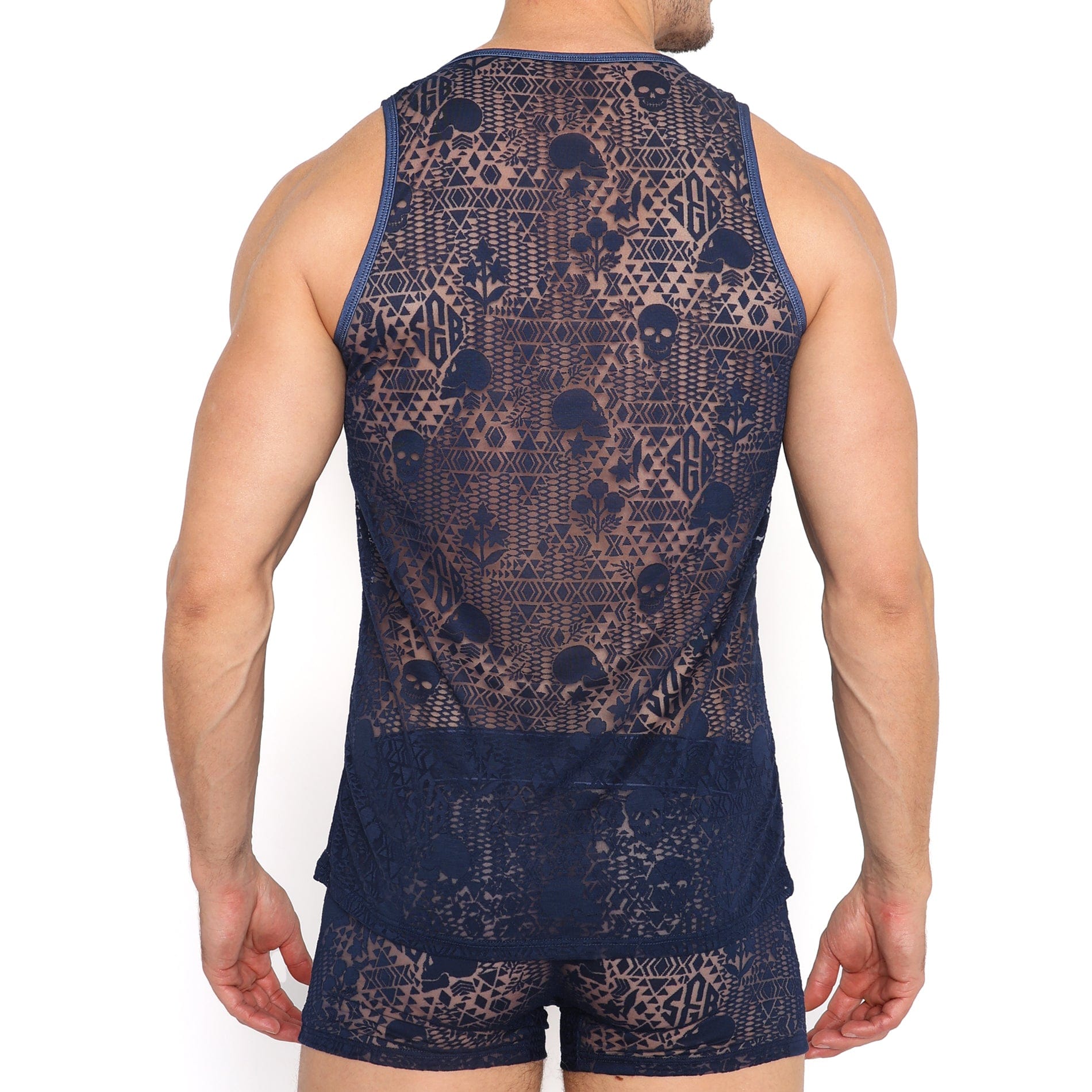 Skull & Bones Burnout Midnight Tank Top - Gothic Graphic Tee for Women & Men - Perfect for Concerts, Halloween & Casual Streetwear