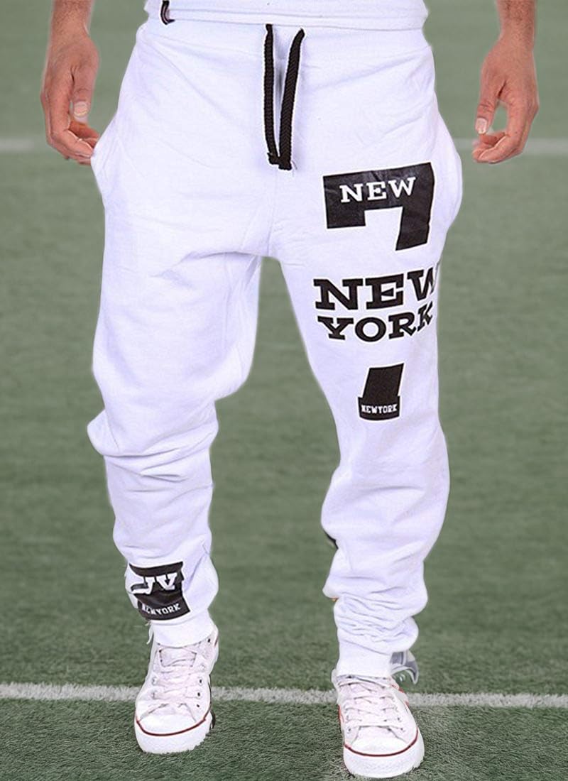 COTTORY Men's Harem Casual Baggy Hiphop Dance Jogger Sweatpants - Comfortable Lounge Pants for Workout, Streetwear & Relaxation at Home
