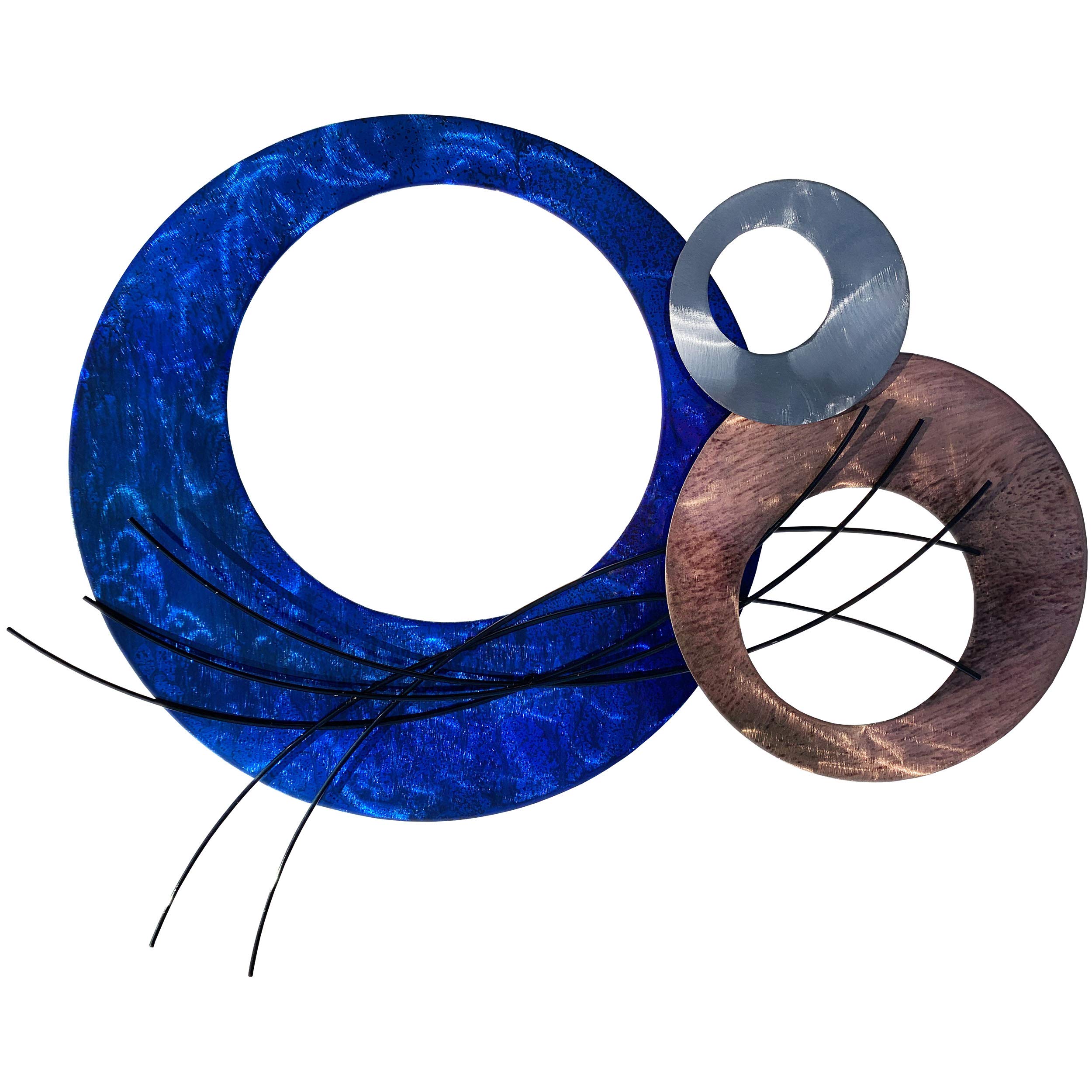 Stylish Metal Wall Decor in Candy Blue - Perfect for Living Room, Bedroom & Office Decorations