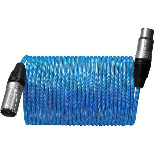 Kondor Blue 3 Pin XLR Male to 3 Pin XLR Female Audio Cable - 25ft Professional Balanced Microphone Cord for Studio Recording, Live Sound & Broadcast Equipment