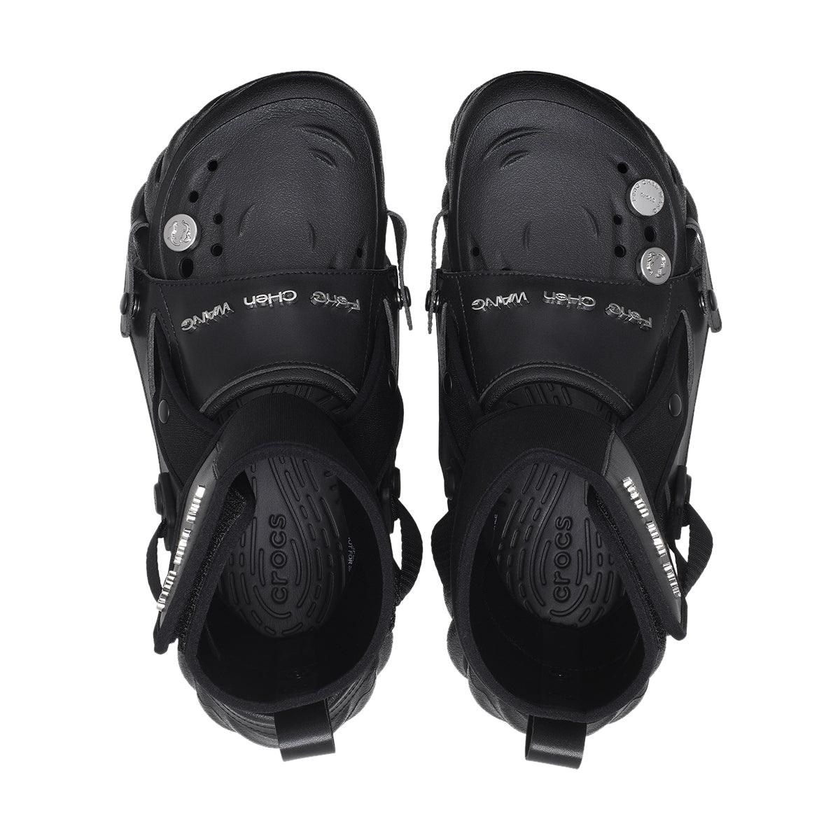 Crocs 2-in-1 Echo Clog - Comfortable Unisex Slip-On Water Shoes for Men & Women | Black | Perfect for Beach, Pool, Garden & Casual Wear