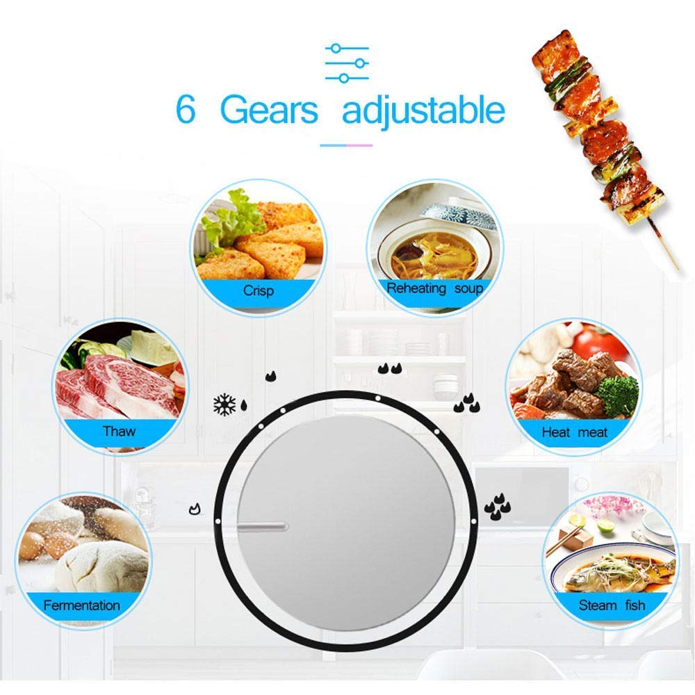 800W 20L Solo Microwave Oven with Defrost Function - 6 Power Levels, 30-Min Timer & One-Touch Cooking - Easy to Clean Compact Design in Blue - Perfect for Small Kitchens, Dorms & Office Break Rooms