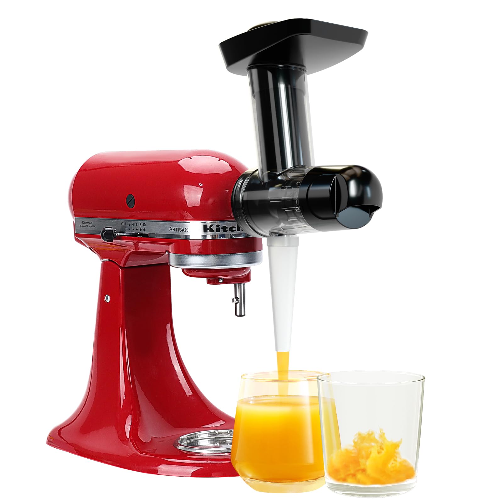 KitchenAid Stand Mixer Masticating Juicer Attachment - Cold Press Juicer with Dual Mouth Feed Chute for Fruits & Vegetables | Perfect for Healthy Juicing, Smoothies & Detox Drinks