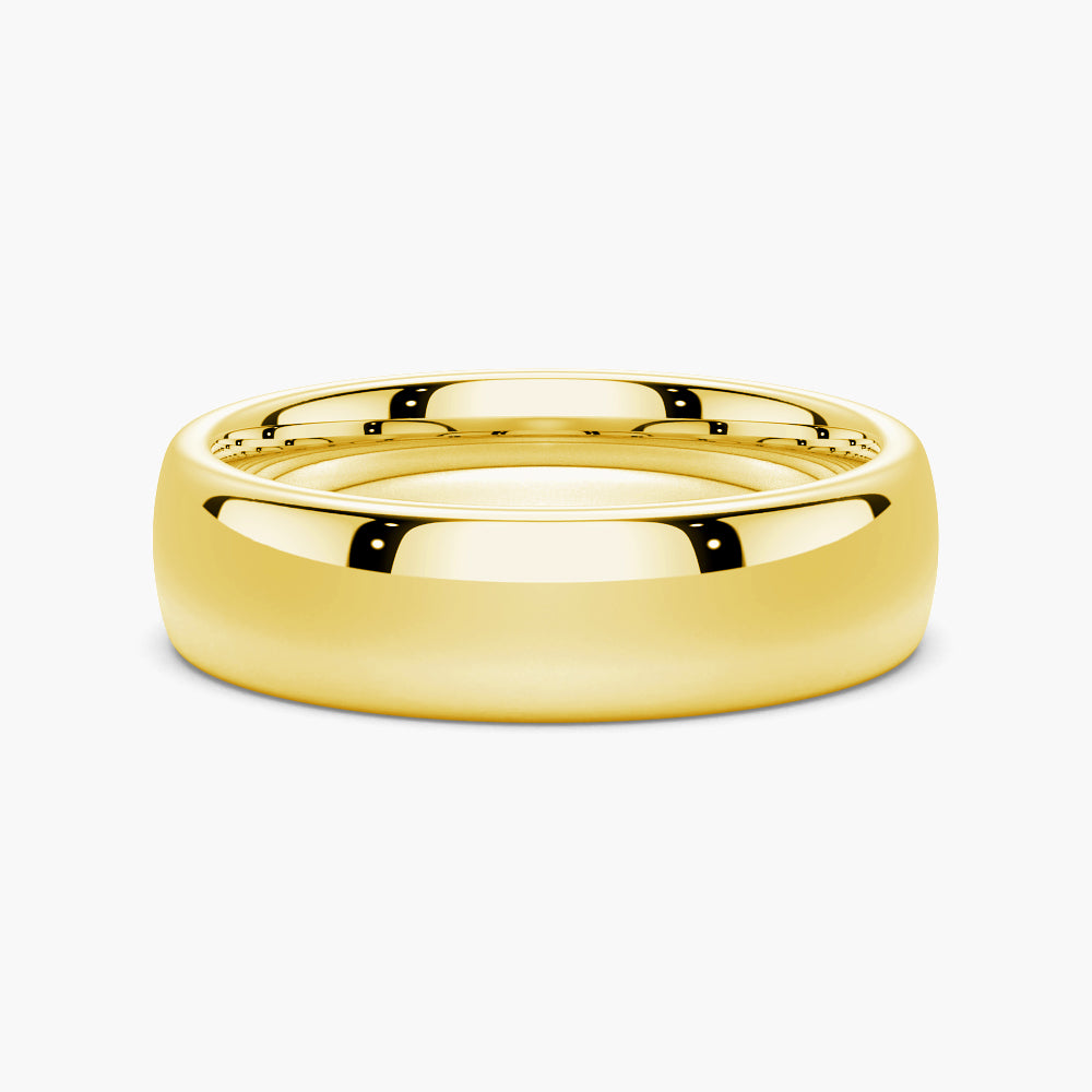 6mm High Polished Comfort Fit Tungsten Carbide Men's Wedding Band Ring - Perfect for Engagement, Anniversary & Everyday Wear