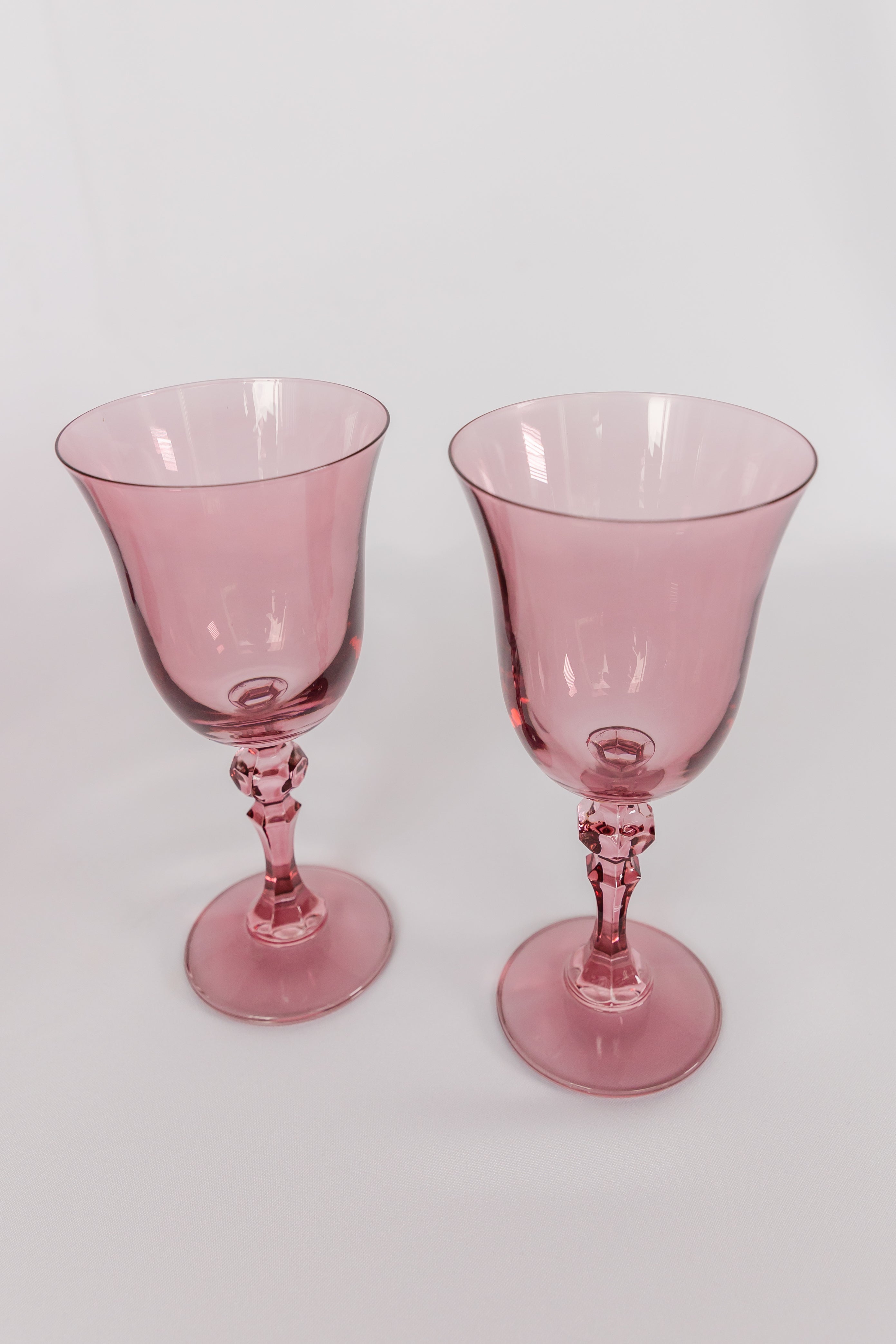 Elegant Estelle Colored Regal Goblet Set of 2 - Rose Gold Wine Glasses for Wedding, Anniversary & Special Occasions - Perfect for Champagne, Cocktails & Fine Dining