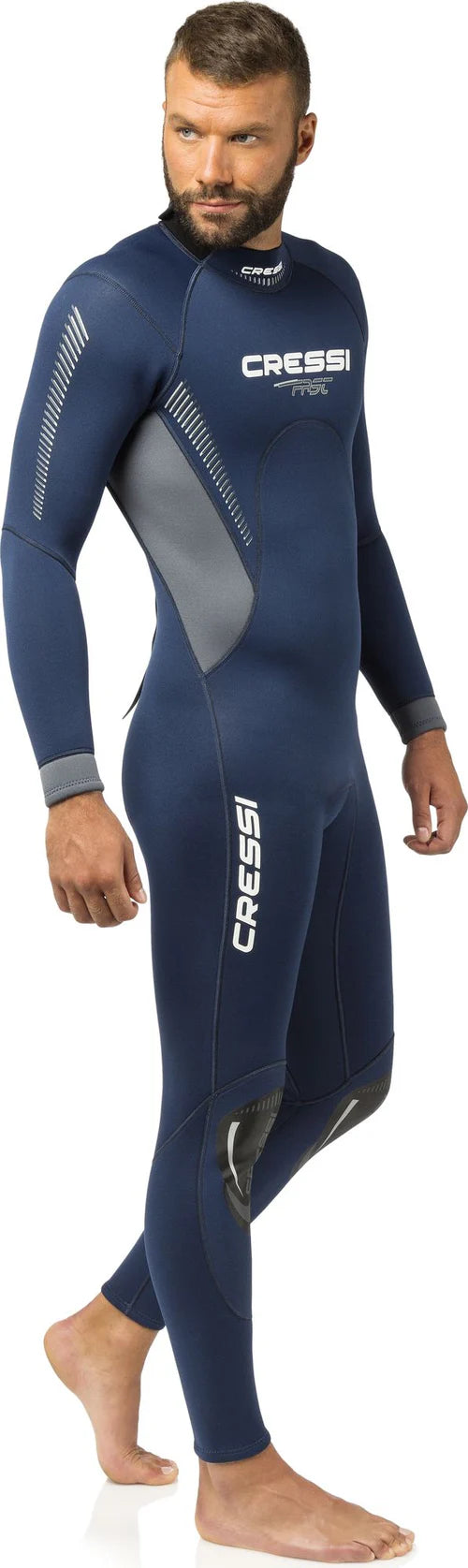 Cressi Fast Full Wetsuit for Scuba Diving & Spearfishing - 3mm Neoprene Thermal Protection for Men & Women - Perfect for Cold Water Surfing, Snorkeling & Water Sports