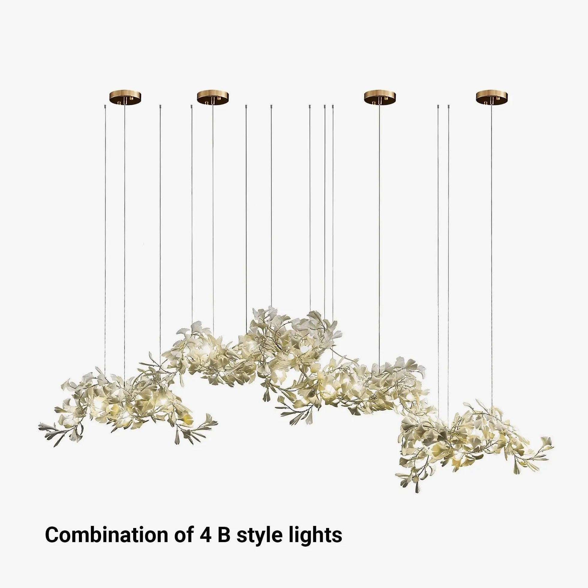 Modern White Leaf Shaped Pendant Light - Elegant Ceiling Lighting Fixture for Dining Room, Kitchen Island, and Living Room Decor