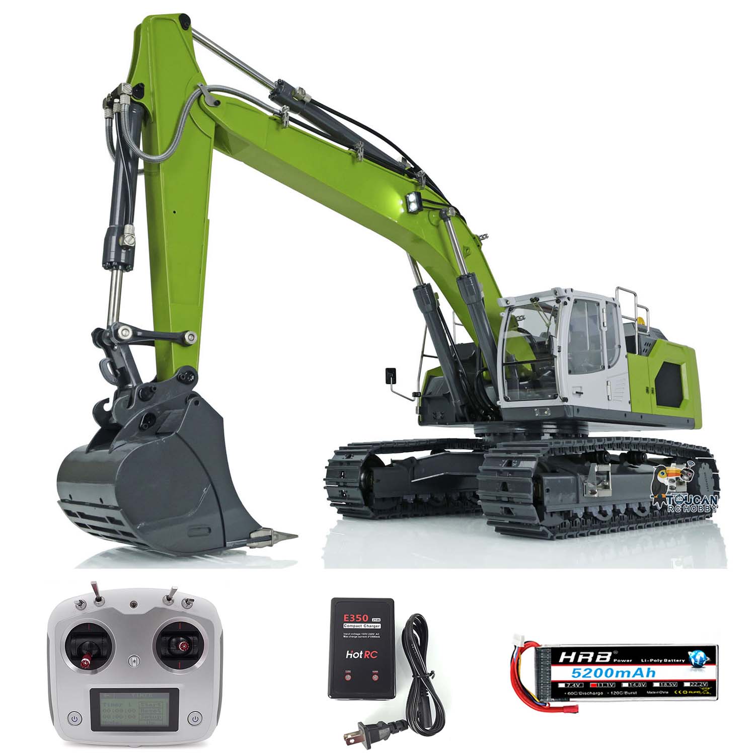 1/14 Scale Hydraulic RC Excavator L945 - Metal Construction Vehicle with Remote Control, RTR (Ready-to-Run) Toy Truck Model - Includes Transmitter & Battery - Perfect for Construction Enthusiasts & Outdoor Play
