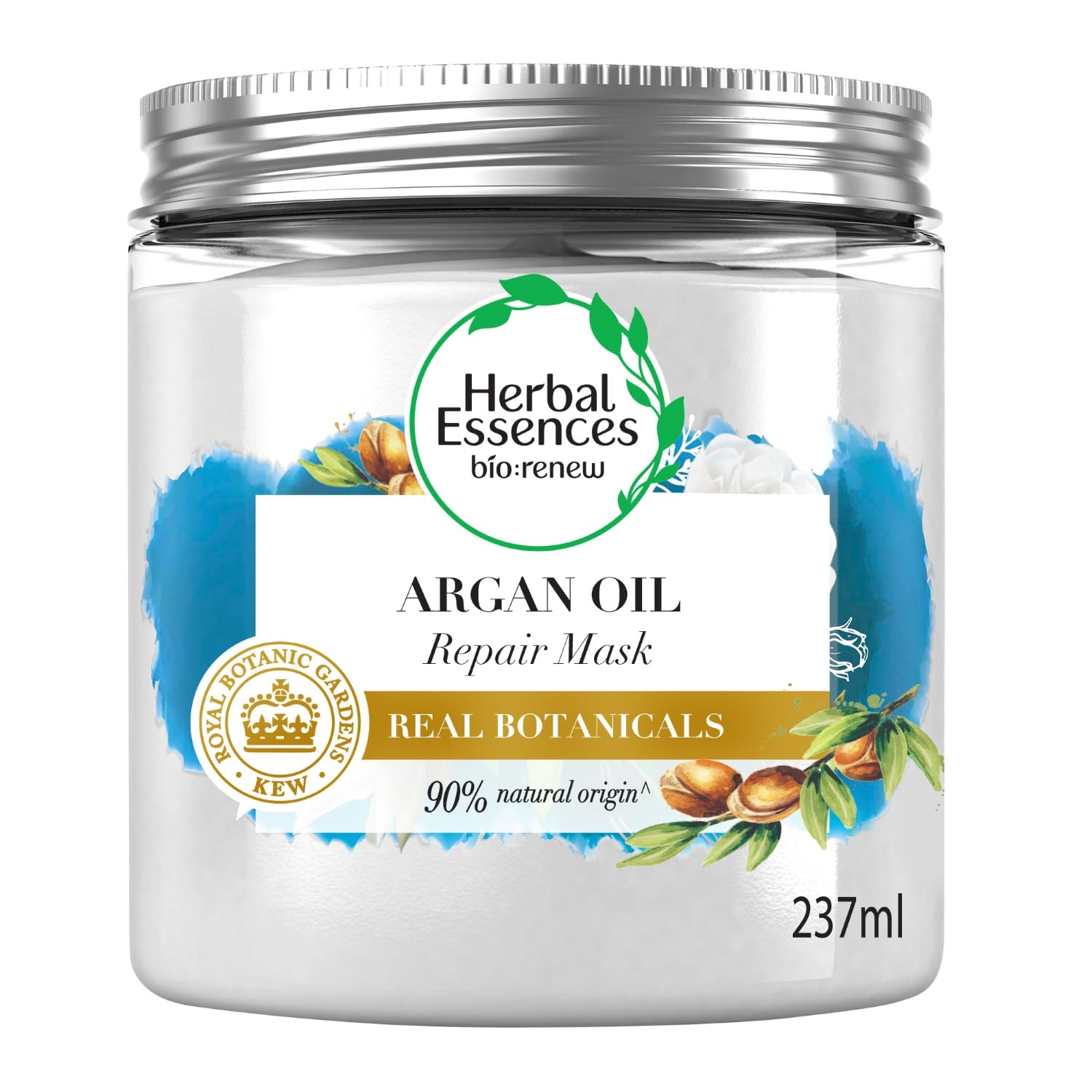 Herbal Essences Argan Oil Hair Mask - 237ml Deep Conditioning Treatment for Dry, Damaged & Frizzy Hair - Paraben & Sulfate Free - Suitable for All Hair Types - Men & Women - Perfect for Salon-Quality Hair Care at Home