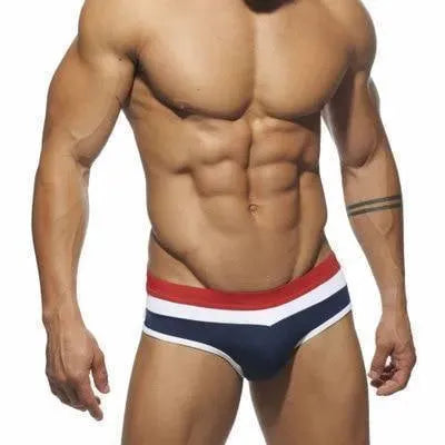 Men's Patchwork Swim Briefs - Stylish & Comfortable Swimwear for Beach, Pool & Vacation