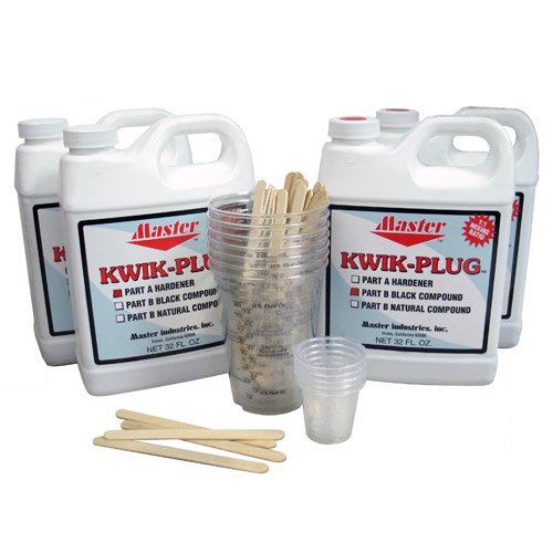 Kwik Plug Black 1 Gallon Fast-Setting Hydraulic Cement Kit - Perfect for Concrete Repairs, Foundation Leaks & Waterproofing Projects