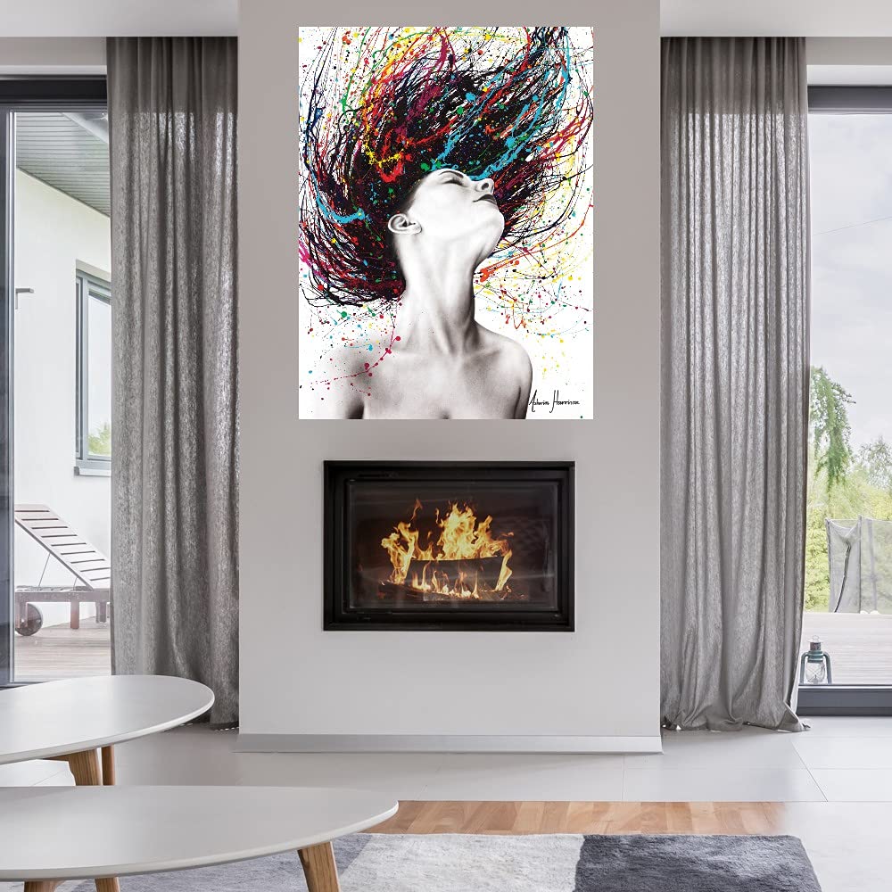 Afterglow Fine Art Canvas Wall Decor by Ashvin Harrison - 42x56 Inches Ready to Hang Painting for Living Room, Bedroom, Office & More - Sunset Landscape Artwork for Home & Commercial Spaces