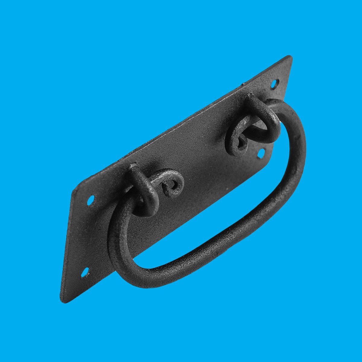 Black Wrought Iron Drawer Bail Pulls 4.4 Inch - Cabinet Hardware with Mounting Screws for Kitchen, Bathroom & Furniture Renovation | Renovators Supply Manufacturing