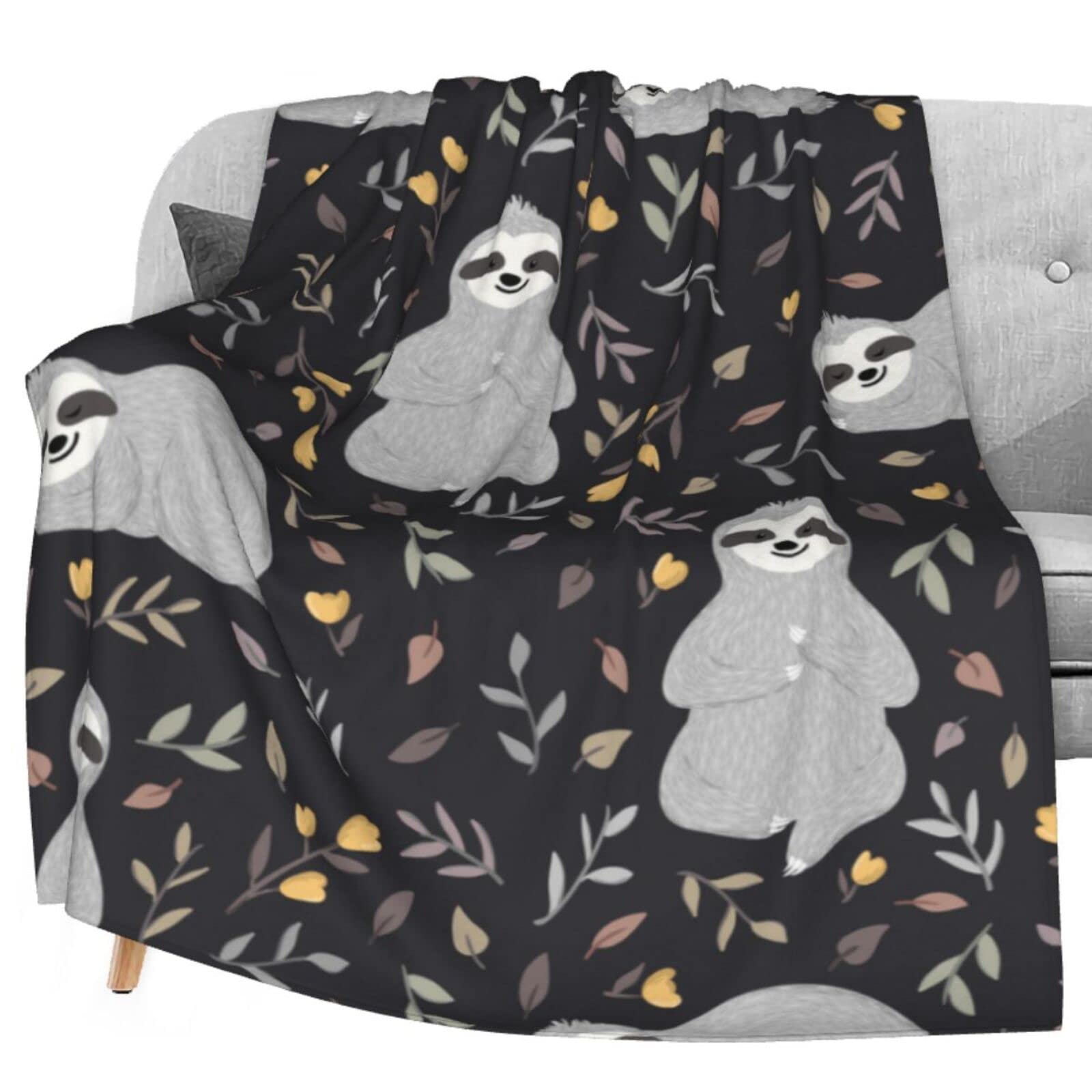 Delerain Cute Baby Sloths Soft Throw Blanket 40