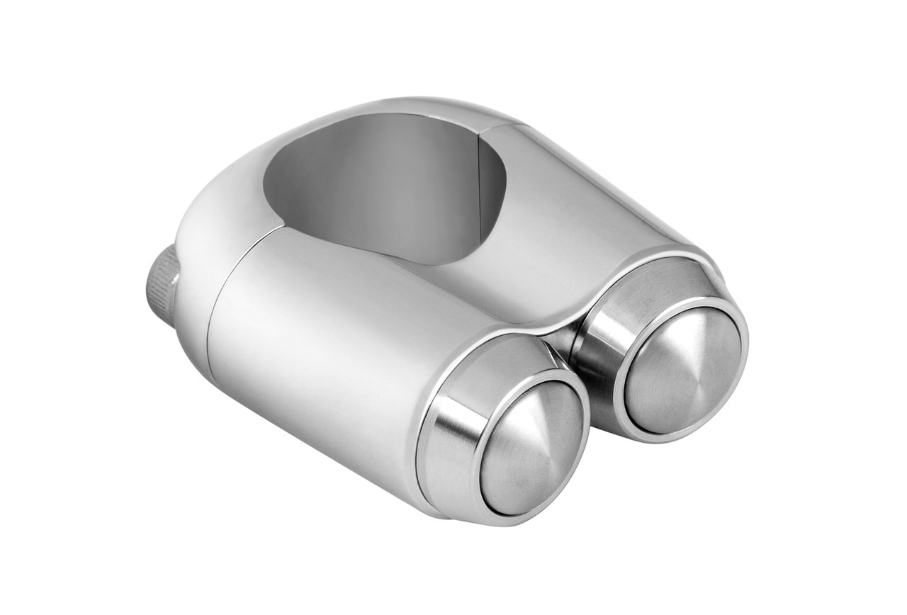 Motone 2-Button Handlebar Switch for Motorcycles - Chrome Plated (7/8