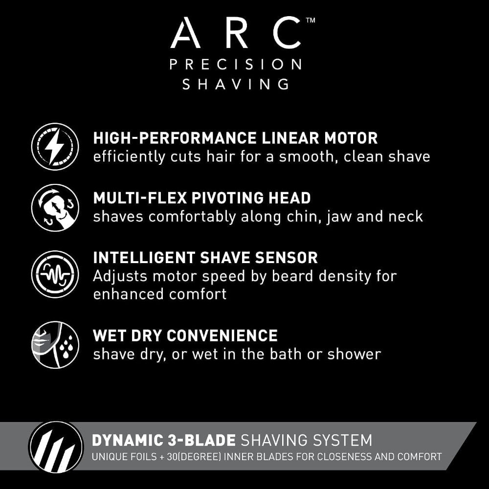 Refurbished Panasonic ARC3 Electric Razor for Men with Pop-Up Trimmer - ESLT67 | Home Essentials Warranty | Perfect for Travel & Daily Grooming